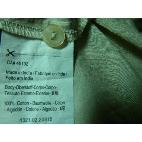 Scotch & Soda Shirt Beige Beaded Collar La Femme Selon Marie Button Down Size 2 - Picture 11 of 11